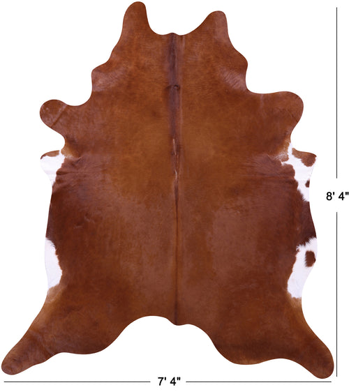 Brown Natural Cowhide Rug - XX-Large 8' 4