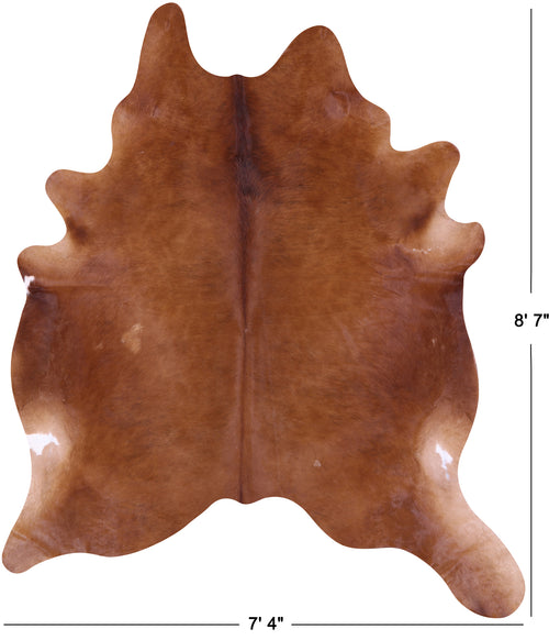 Brown Natural Cowhide Rug - XX-Large 8' 7