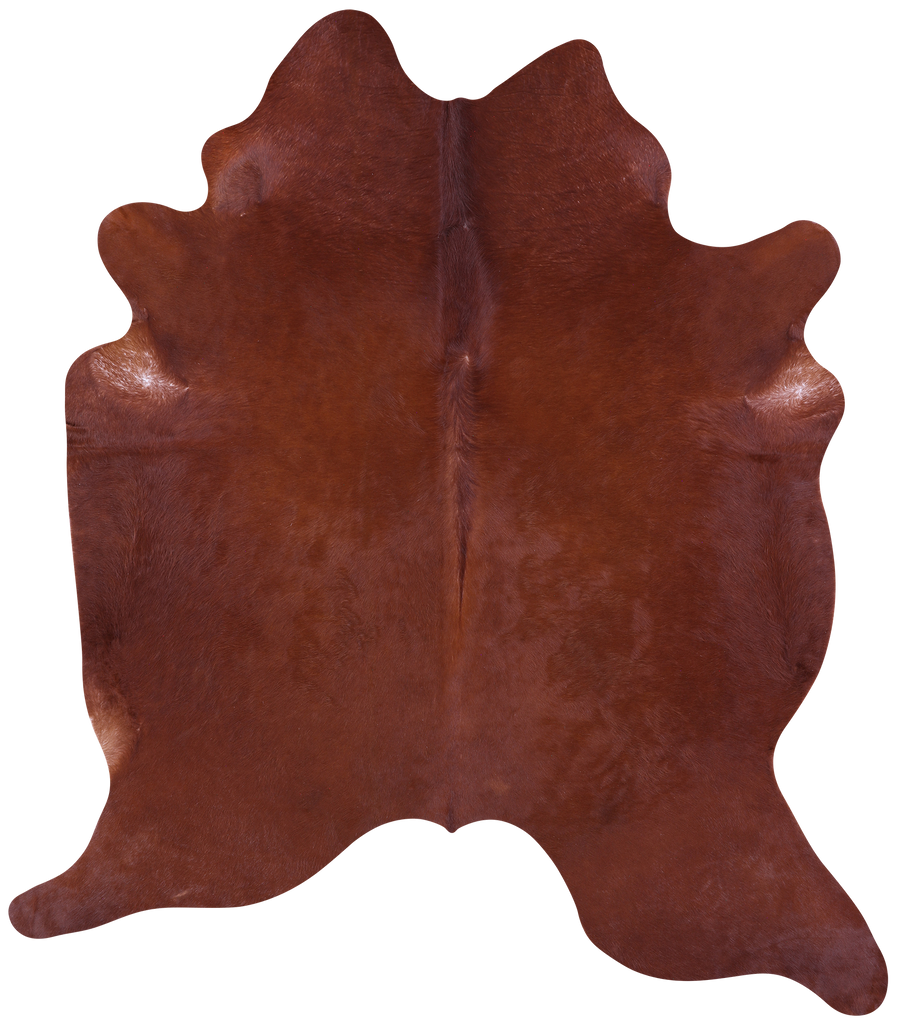Brown Natural Cowhide Rug - X-Large 7' 0"H x 6' 5"W