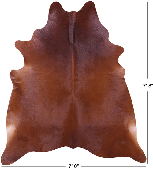 Brown Natural Cowhide Rug - XX-Large 7' 8
