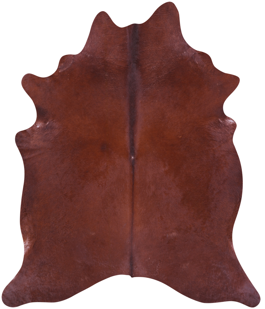 Brown Natural Cowhide Rug - X-Large 7' 4"H x 6' 2"W