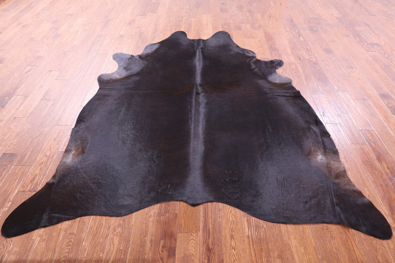 Dark Brown Natural Cowhide Rug - XX-Large 8' 0"H x 7' 3"W