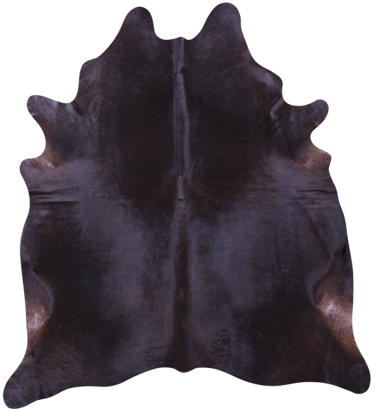 Dark Brown Natural Cowhide Rug - XX-Large 8' 0"H x 7' 3"W