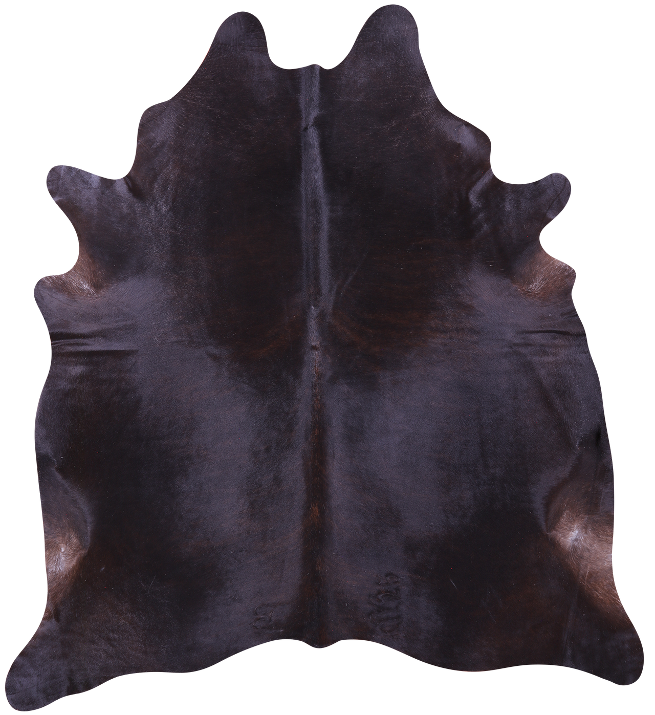 Dark Brown Natural Cowhide Rug - XX-Large 8' 0"H x 7' 3"W