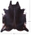 Dark Brown Natural Cowhide Rug - XX-Large 9' 1"H x 8' 1"W