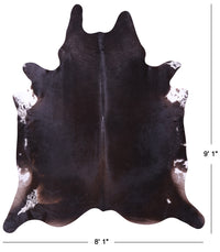Thumbnail for Dark Brown Natural Cowhide Rug - XX-Large 9' 1