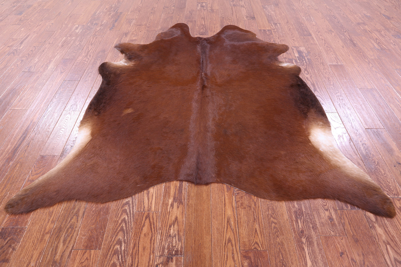 Brown Natural Cowhide Rug - Large 6' 10"H x 6' 6"W