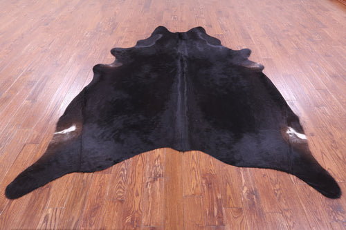 Black Natural Cowhide Rug - XX-Large 8' 3