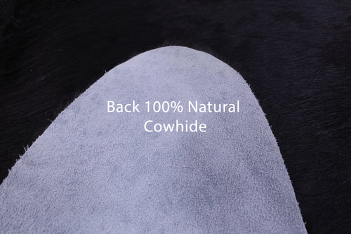 Black Natural Cowhide Rug - XX-Large 8' 3
