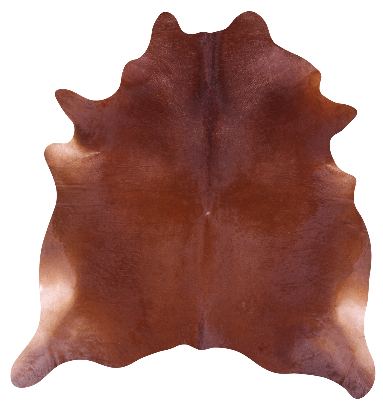 Brown Natural Cowhide Rug - X-Large 7' 2"H x 6' 10"W