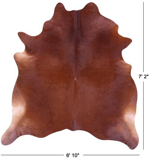 Brown Natural Cowhide Rug - X-Large 7' 2