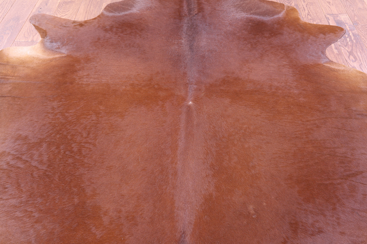 Brown Natural Cowhide Rug - X-Large 7' 2"H x 6' 10"W