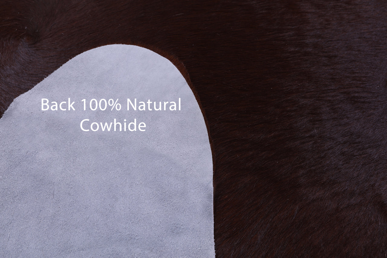 Brown Natural Cowhide Rug - XX-Large 7' 10"H x 6'10"W