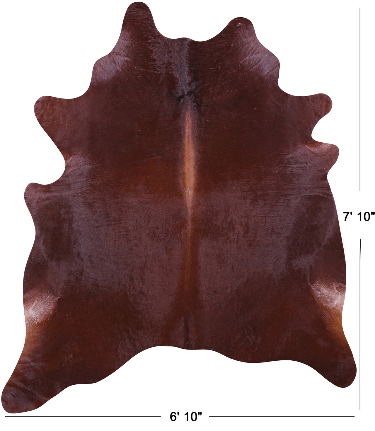 Brown Natural Cowhide Rug - XX-Large 7' 10"H x 6'10"W