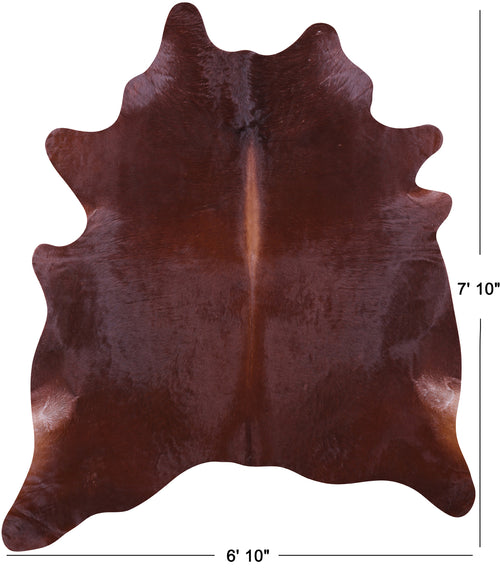 Brown Natural Cowhide Rug - XX-Large 7' 10