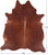 Brown Natural Cowhide Rug - X-Large 7' 6"H x 6' 8"W
