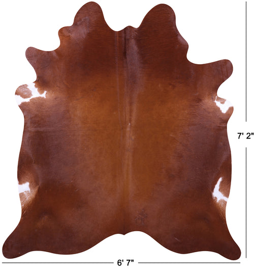 Brown Natural Cowhide Rug - X-Large 7' 2