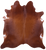 Brown Natural Cowhide Rug - X-Large 7' 2"H x 6' 7"W