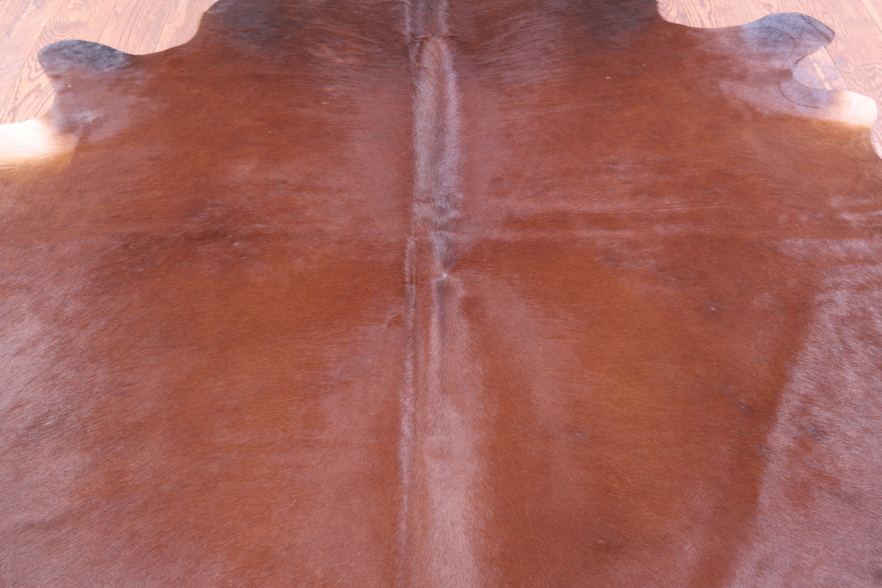 Brown Natural Cowhide Rug - X-Large 7' 5"H x 6' 3"W