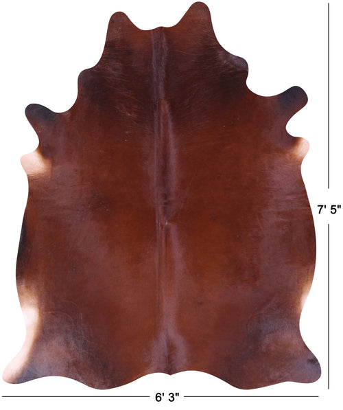 Brown Natural Cowhide Rug - X-Large 7' 5