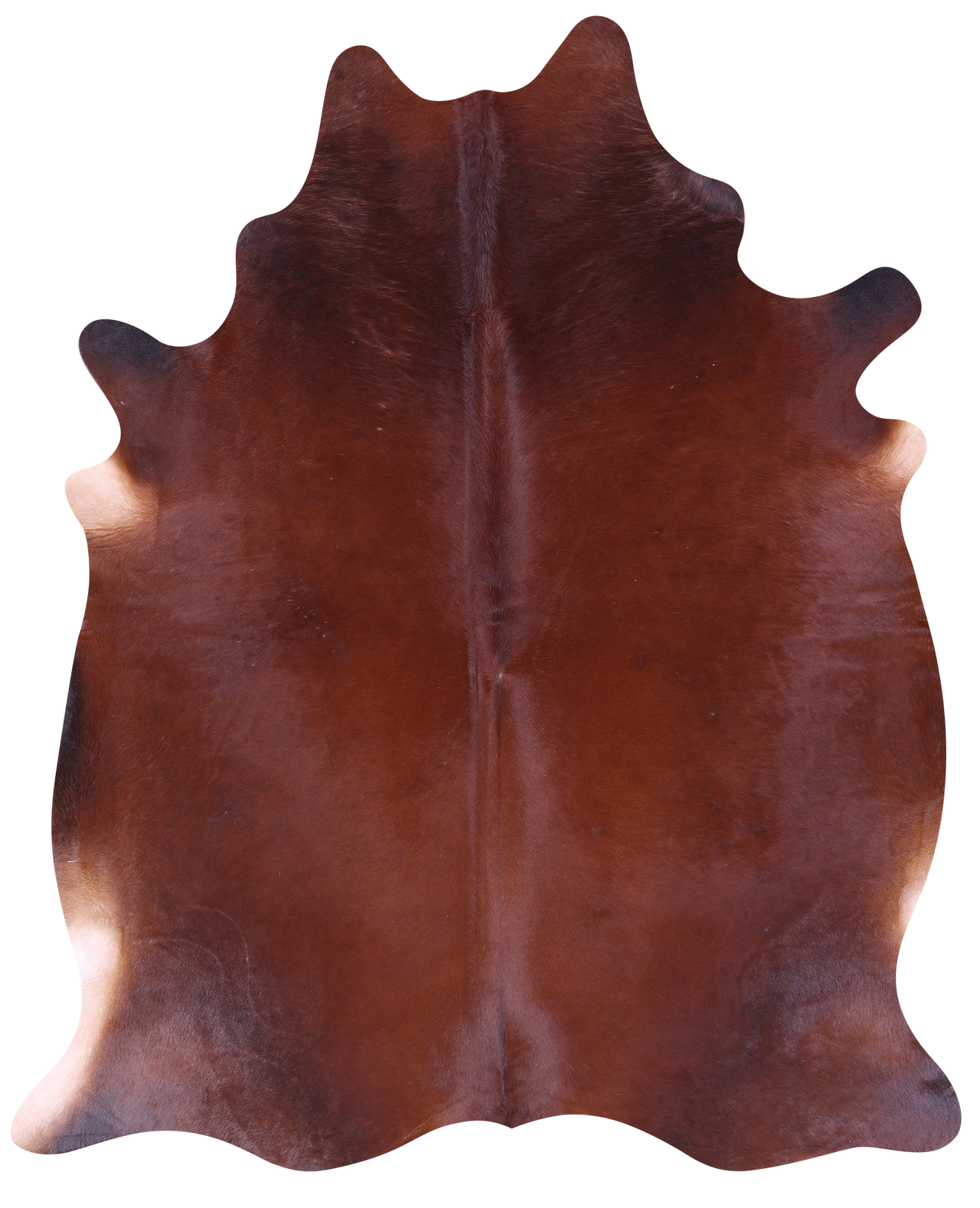 Brown Natural Cowhide Rug - X-Large 7' 5"H x 6' 3"W