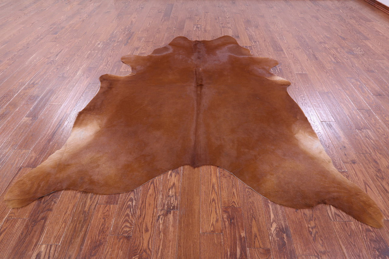 Brown Natural Cowhide Rug - XX-Large 8' 2"H x 7' 7"W