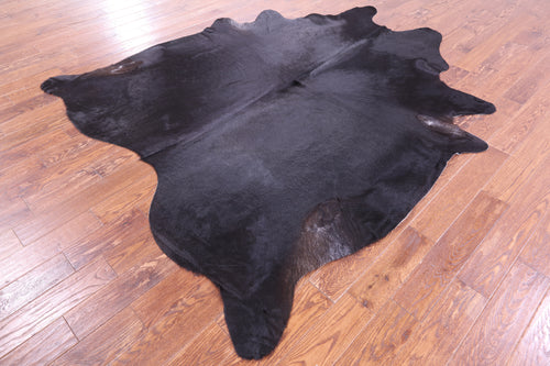 Black Natural Cowhide Rug - XX-Large 8' 6