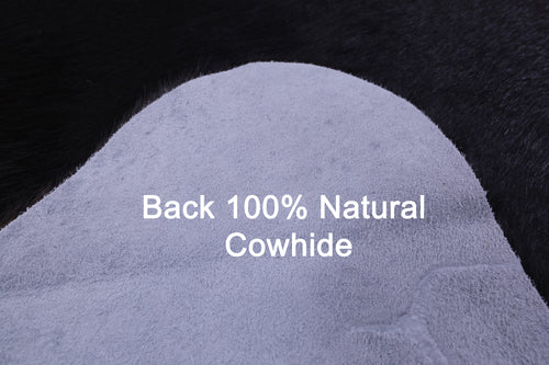 Black Natural Cowhide Rug - XX-Large 8' 6