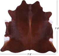 Thumbnail for Brown Natural Cowhide Rug - X-Large 7' 2