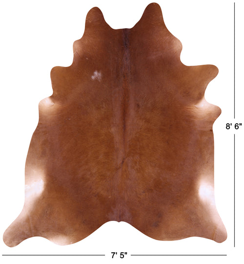 Brown Natural Cowhide Rug - XX-Large 8' 6