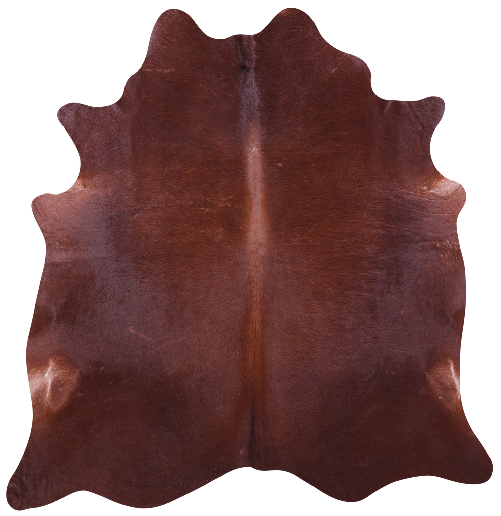Brown Natural Cowhide Rug - X-Large 7' 2"H x 7' 0"W