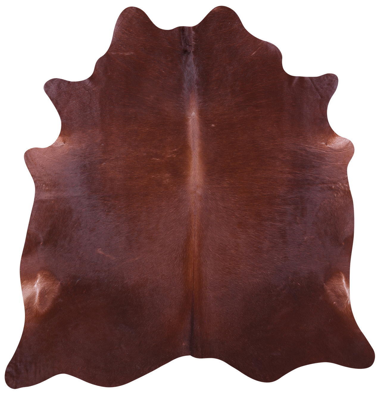 Brown Natural Cowhide Rug - X-Large 7' 2"H x 7' 0"W