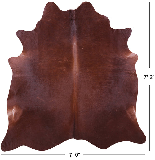 Brown Natural Cowhide Rug - X-Large 7' 2
