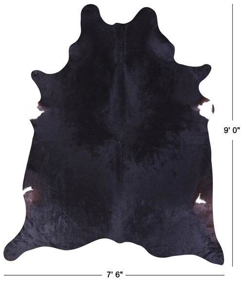 Black Natural Cowhide Rug - XX-Large 9' 0