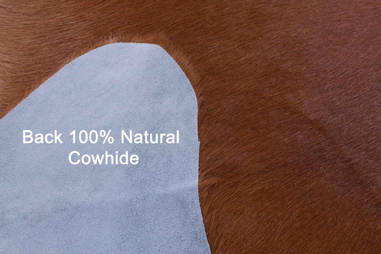 Brown Natural Cowhide Rug - XX-Large 8' 5"H x 7' 1"W