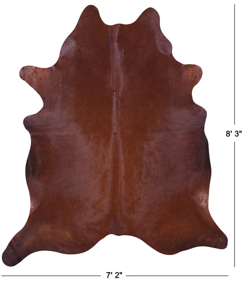 Brown Natural Cowhide Rug - XX-Large 8' 3