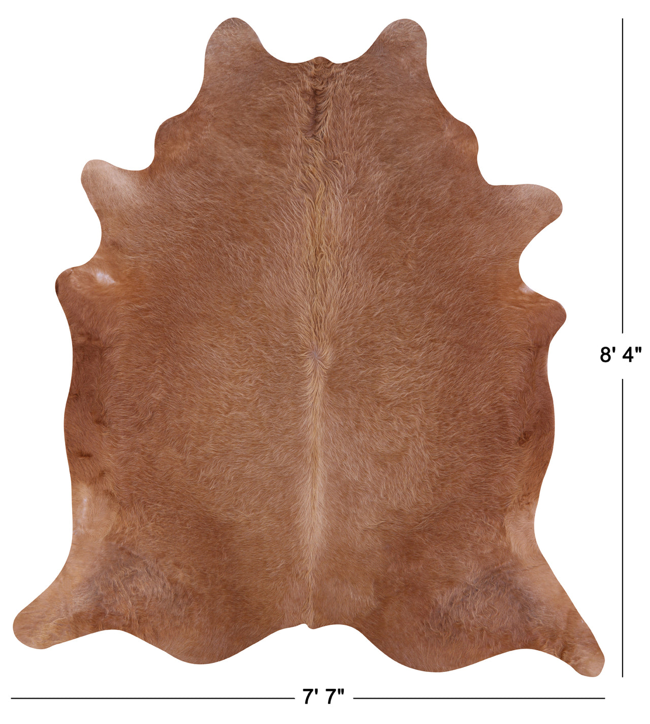 Brown Natural Cowhide Rug - XX-Large 8' 4"H x 7' 7"W