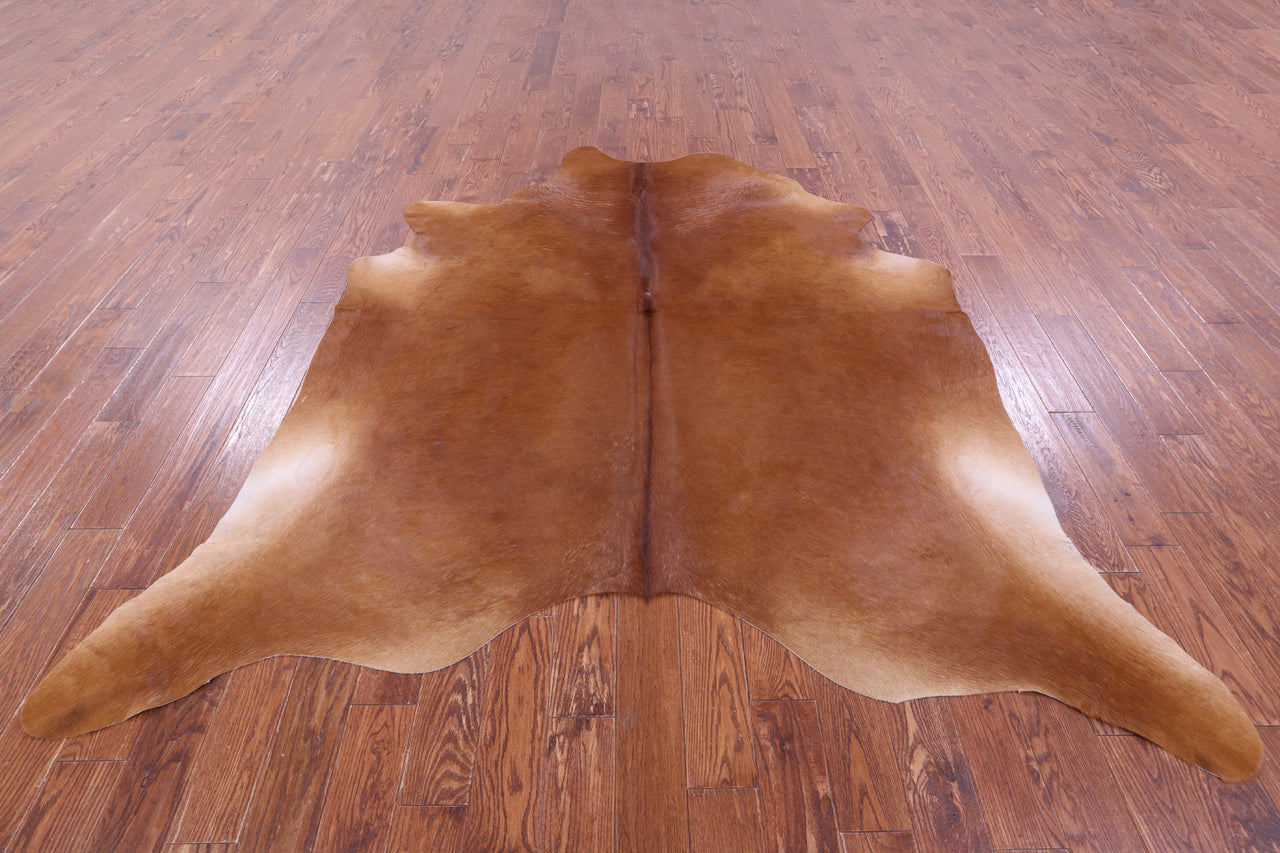 Brown Natural Cowhide Rug - XX-Large 8' 0"H x 7' 7"W