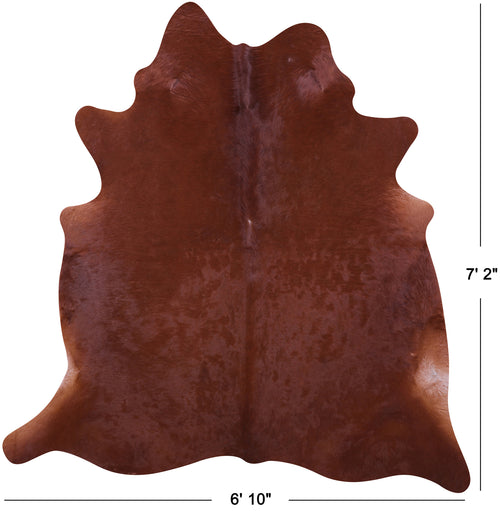 Brown Natural Cowhide Rug - X-Large 7' 2