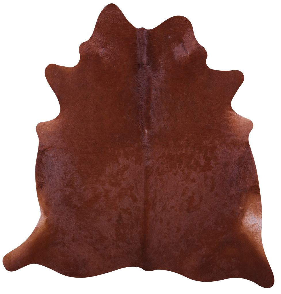 Brown Natural Cowhide Rug - X-Large 7' 2"H x 6' 10"W