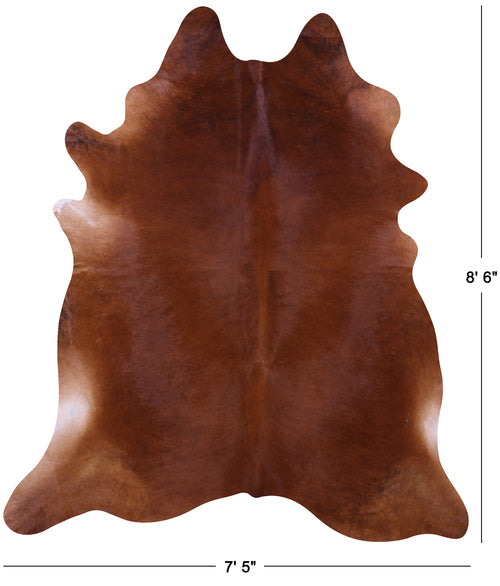 Brown Natural Cowhide Rug - XX-Large 8' 6