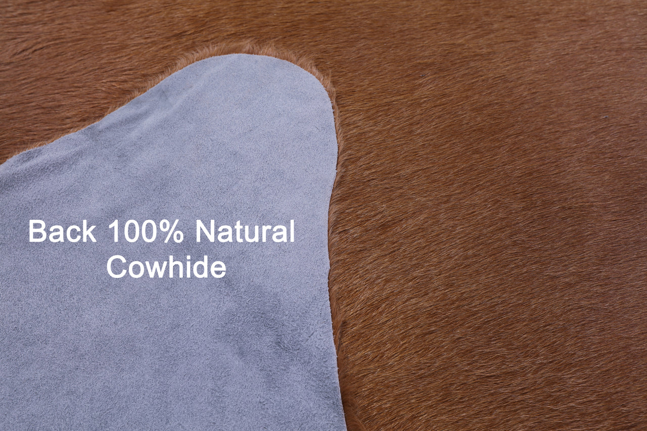 Brown Natural Cowhide Rug - XX-Large 8' 8"H x 7' 3"W