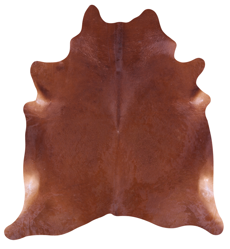 Brown Natural Cowhide Rug - XX-Large 8' 0"H x 7' 4"W