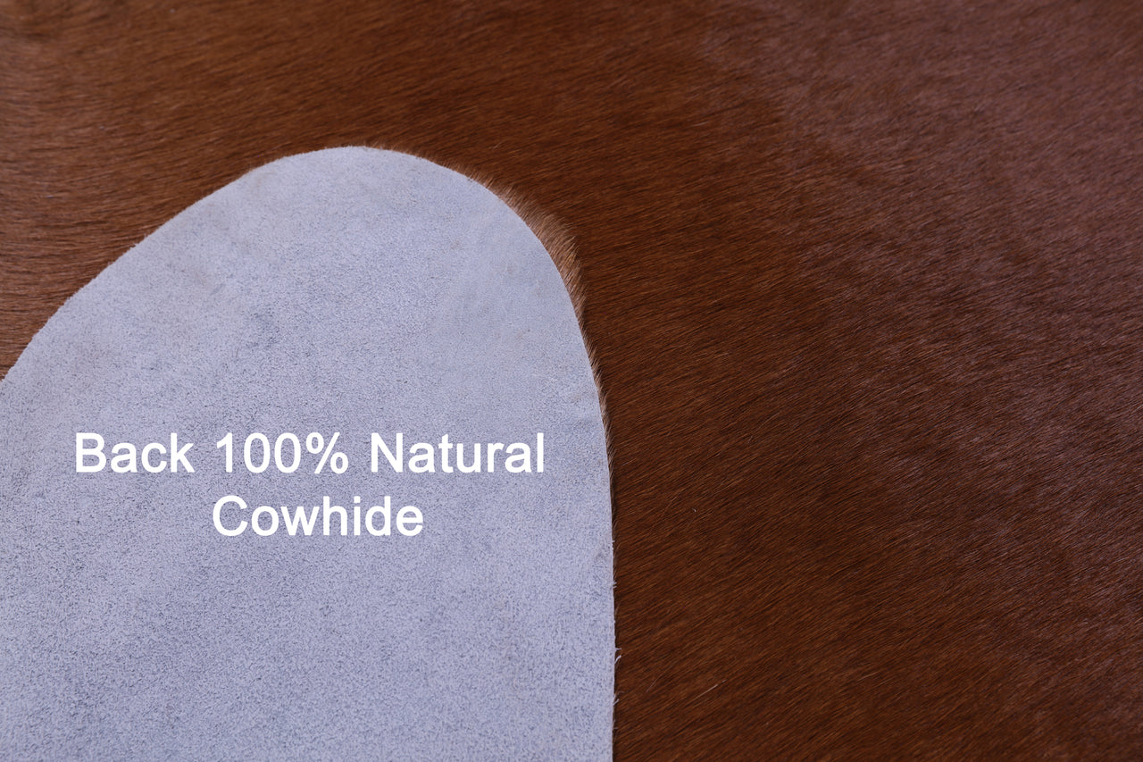 Brown Natural Cowhide Rug - XX-Large 8' 2"H x 7' 5"W