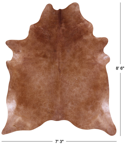 Brown Natural Cowhide Rug - XX-Large 8' 6