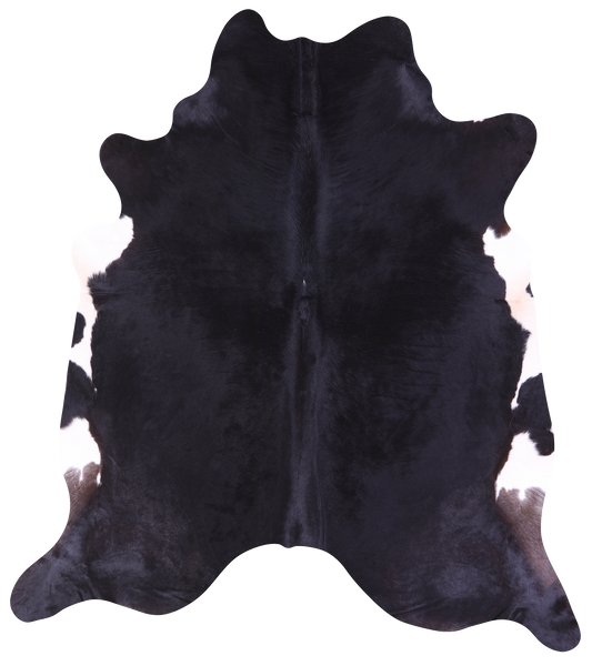 Black Natural Cowhide Rug - XX-Large 8' 3"H x 7' 4"W