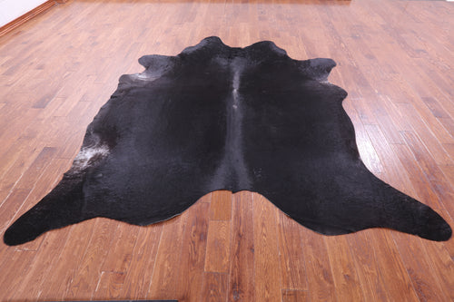 Black Natural Cowhide Rug - XX-Large 8' 7