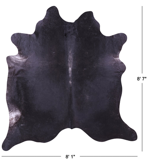 Black Natural Cowhide Rug - XX-Large 8' 7