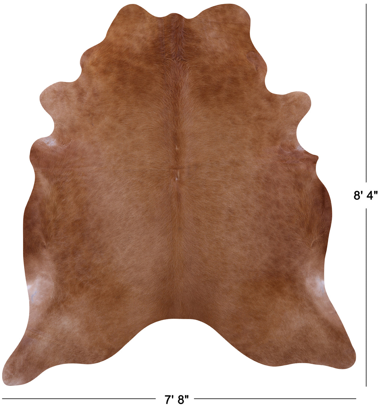 Brown Natural Cowhide Rug - XX-Large 8' 4"H x 7' 8"W