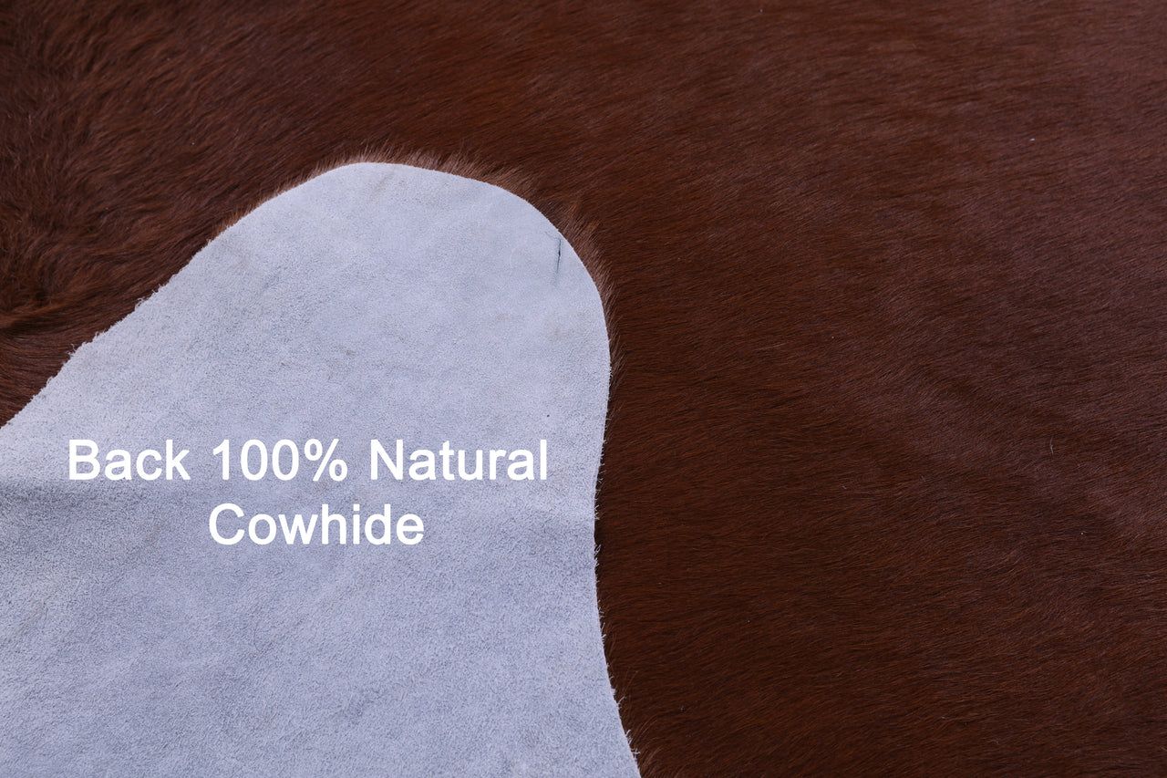 Brown Natural Cowhide Rug - XX-Large 7' 9"H x 7' 6"W